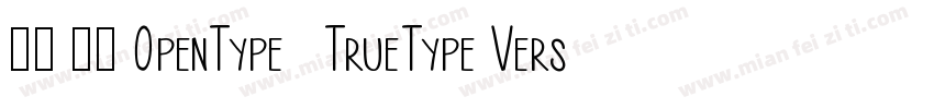 宋体 常规 OpenType   TrueType Versio字体转换